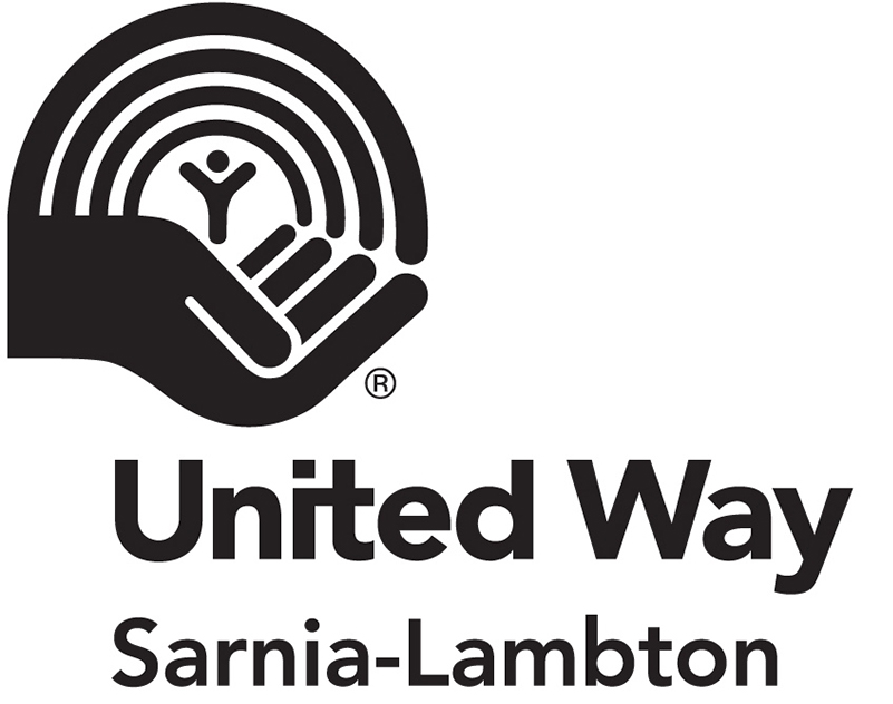 United Way logo vertical black & white
