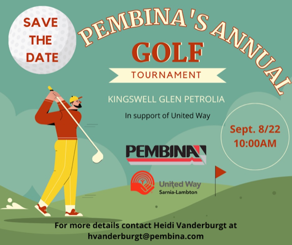 Poster of Pembina Golf tournament on September 8, 2022