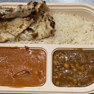 Sitara Butter Chicken meal prepared for take out.