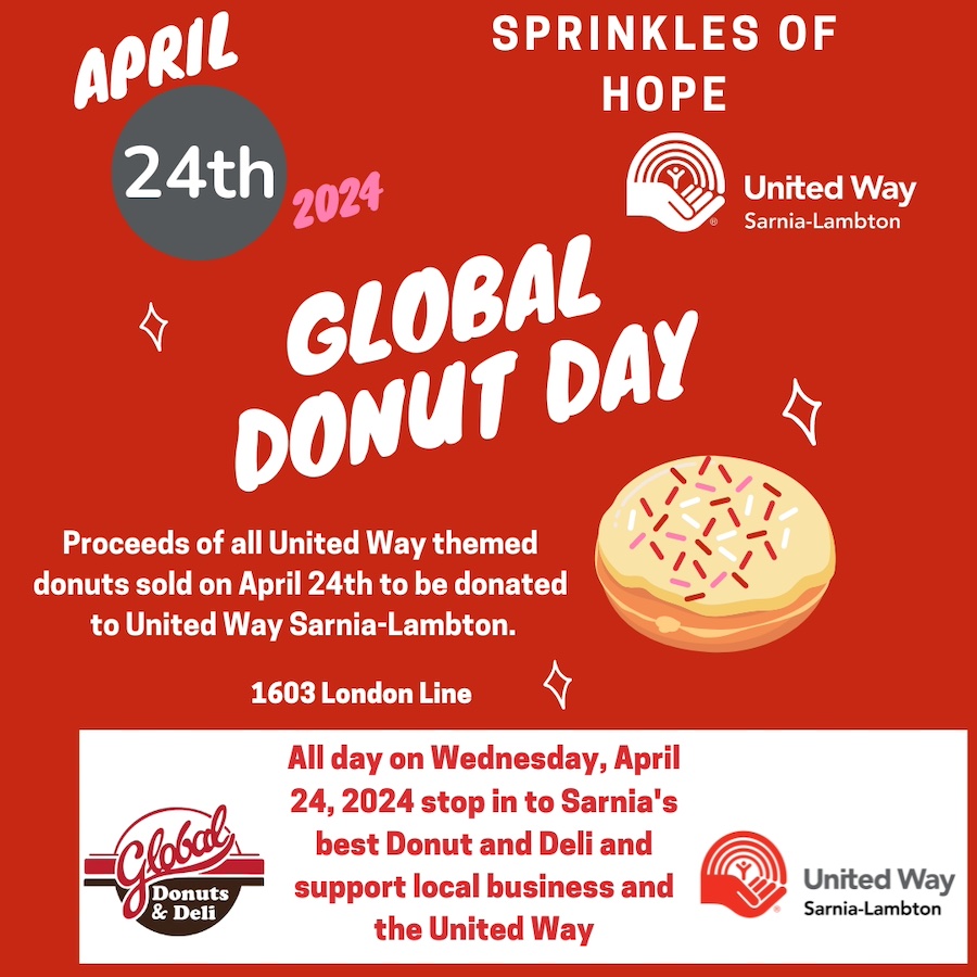poster of 2024 Gobal Donut day with United Way